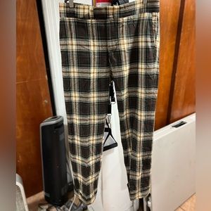 Mens wool checkered nice color vintage pant
